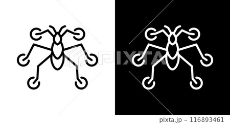 アメンボのシンプルなラインアイコン アメンボのシンプルなラインアイコン 116893461
