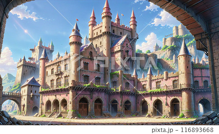 「修繕中の中世の城」 116893668