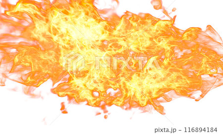 3d illustration. Flame flare on white background.  116894184