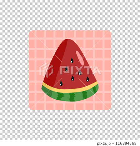 Hand drawn whole watermelon with slices Hand drawn whole watermelon with slices 116894569