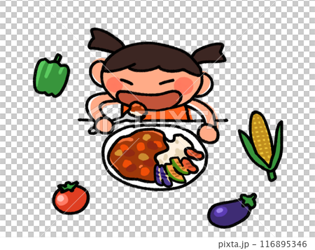 Girls eating curry Girls eating curry 116895346