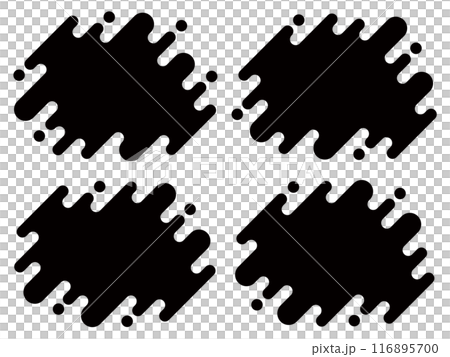 Diagonal wavy pop line frame set Diagonal wavy pop line frame set 116895700