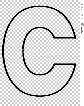簡單字母C插畫素材 簡單字母C插畫素材 116897351