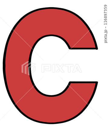 シンプルなアルファベットCのイラスト素材 116897359