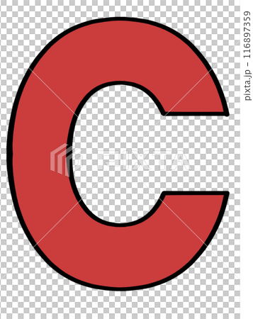 シンプルなアルファベットCのイラスト素材 116897359