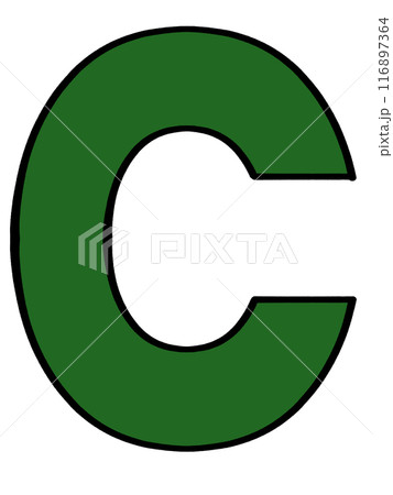 シンプルなアルファベットCのイラスト素材 シンプルなアルファベットCのイラスト素材 116897364