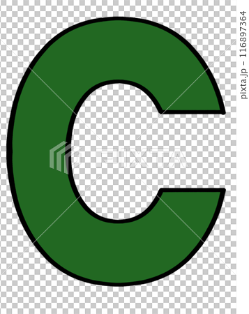 シンプルなアルファベットCのイラスト素材 シンプルなアルファベットCのイラスト素材 116897364