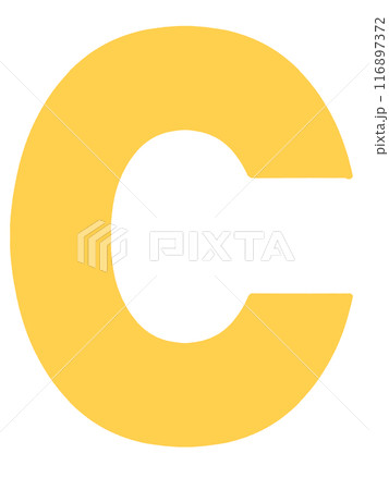 シンプルなアルファベットCのイラスト素材 シンプルなアルファベットCのイラスト素材 116897372