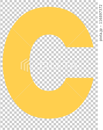 シンプルなアルファベットCのイラスト素材 シンプルなアルファベットCのイラスト素材 116897372