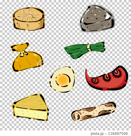 Oden ingredients illustration Oden ingredients illustration 116897500