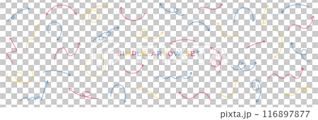 シンプルな矢印のベクターイラストセット アイコン やじるし 手書き シンプルな矢印のベクターイラストセット アイコン やじるし 手書き 116897877