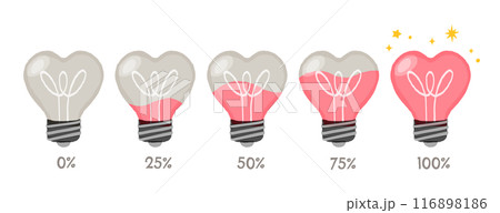 ハートの電球 116898186