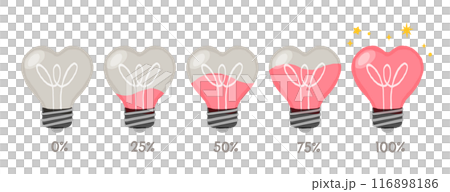 ハートの電球 116898186