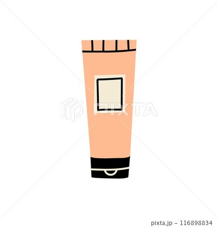 Beauty cosmetic tube. Skincare product. Makeup cosmetic jar. Vector skin care illustration 116898834