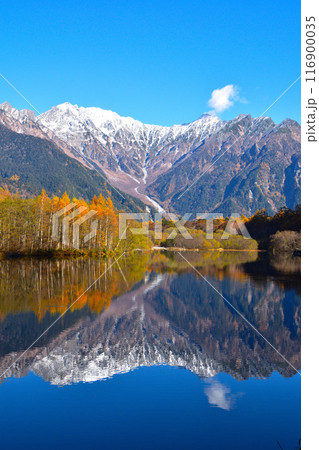 秋 上高地 大正池 秋 上高地 大正池 116900035
