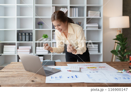 woman happiness plans for financial success by integrating budget and marketing strategies to optimize overall finance management woman happiness plans for financial success by integrating budget and marketing strategies to optimize overall finance management 116900147