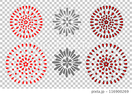簡單的煙花插畫 116900269