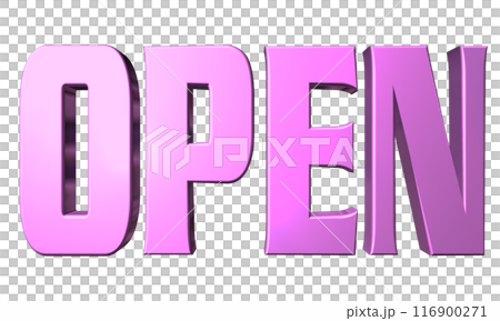 3DCG three-dimensional letters "Open/Opening Anniversary" Purple, purple, pink 3DCG three-dimensional letters "Open/Opening Anniversary" Purple, purple, pink 116900271
