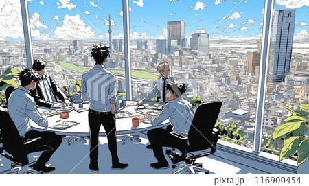 会社で行われているチームミーティング
