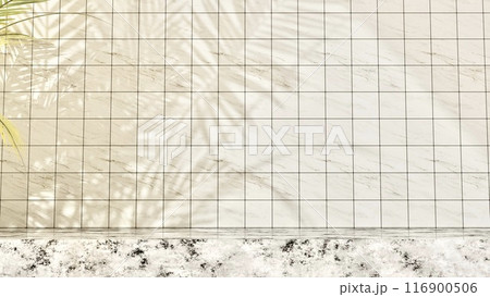 タイルの壁と日差し タイルの壁と日差し 116900506