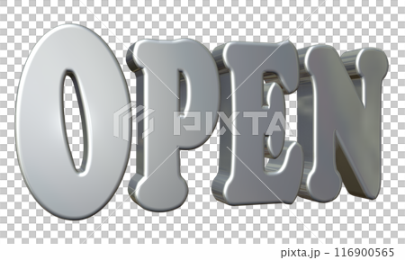 3DCG立體人物《開業/開幕紀念》銀、銀 116900565