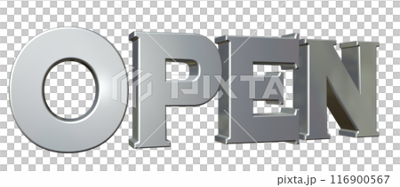 3DCG立體人物《開業/開幕紀念》銀、銀 116900567