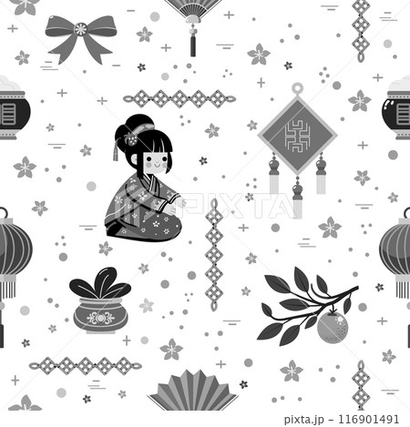 Pattern Chinese New Year Asian Tradition Oriental Pattern Chinese New Year Asian Tradition Oriental 116901491