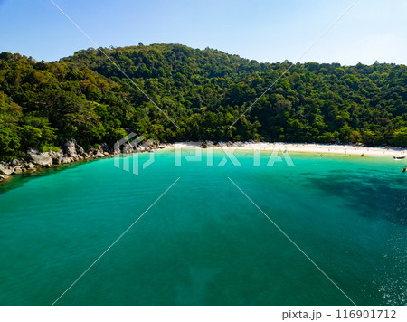 Amazing seascape view seashore and waves crashing on rocks,Aerial view beautiful sea in Phuket island Thailand Amazing seascape view seashore and waves crashing on rocks,Aerial view beautiful sea in Phuket island Thailand 116901712