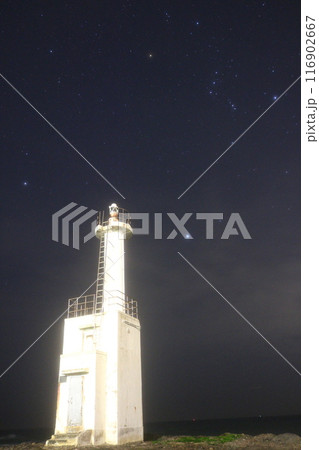 大洗灯柱と冬の大三角形 大洗灯柱と冬の大三角形 116902667