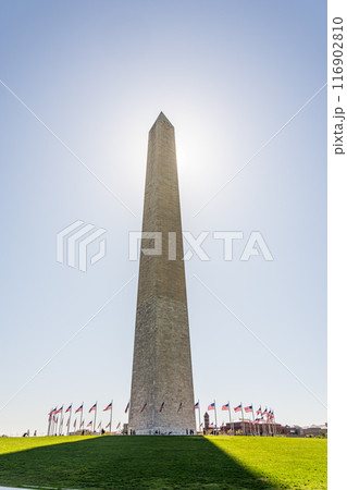 Washington Monument in sunny day in Washington, DC, capital city of the USA Washington Monument in sunny day in Washington, DC, capital city of the USA 116902810