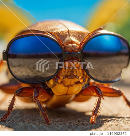サングラスをしたゴキブリ 116902873