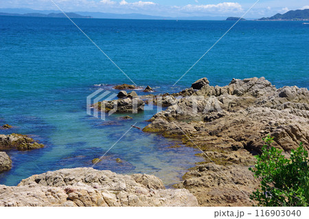 兵庫県淡路島　友ヶ島・成ヶ島・由良方面を望む 116903040