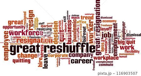 Great reshuffle word cloudのイラスト素材 [116903507] - PIXTA