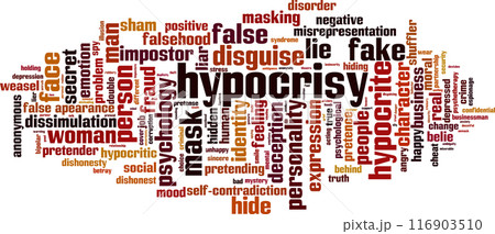 Hypocrisy word cloud Hypocrisy word cloud 116903510