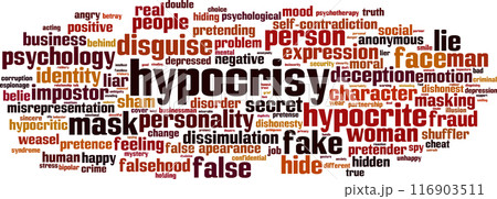 Hypocrisy word cloud Hypocrisy word cloud 116903511