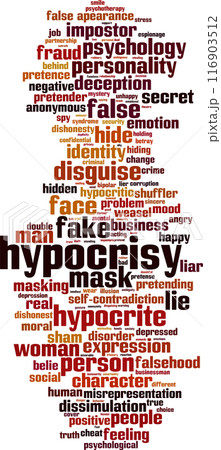 Hypocrisy word cloud Hypocrisy word cloud 116903512