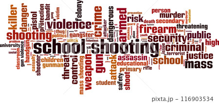 School shooting word cloud 116903534