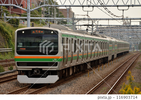 東海道本線を走るE231系普通電車10両 116903714