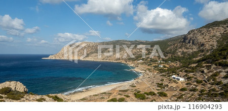 Potali beach in the western part of Karpathos, Greece. 116904293