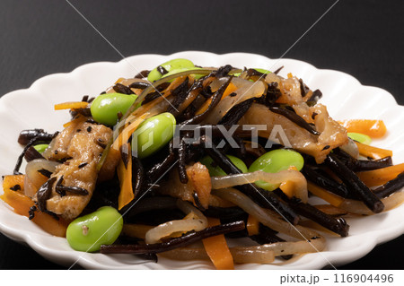 枝豆入り　ひじきの煮物 116904496
