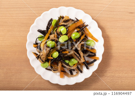 枝豆入り　ひじきの煮物 116904497