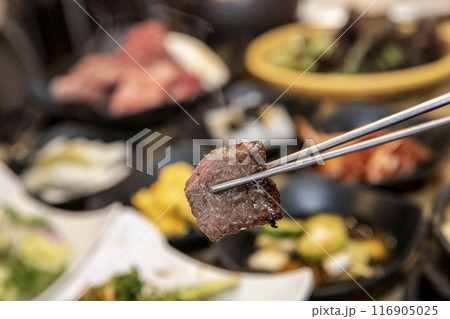 Korean bbq Grilled Beef Ribs 116905025