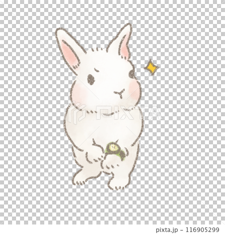 A white rabbit showing off his new watch A white rabbit showing off his new watch 116905299