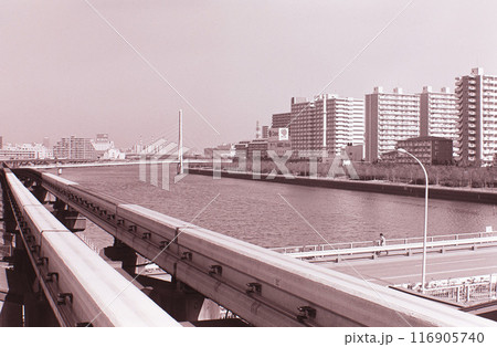 1988年頃の品川の風景 (東京モノレール 大井競馬場前駅から見た景色) 116905740