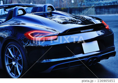 ツヤツヤの黒いスポーツカー ツヤツヤの黒いスポーツカー 116905851