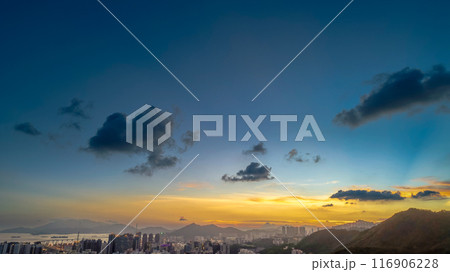 July 5 2024 Aerial panorama of Hong Kong cityscape 116906228