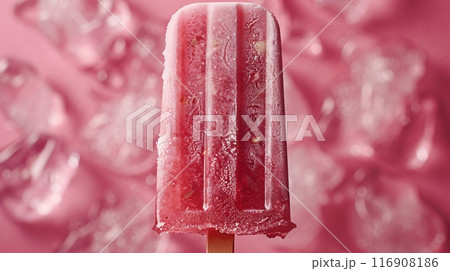 Popsicle ice cream. Frozen ice refreshment for summer. 116908186