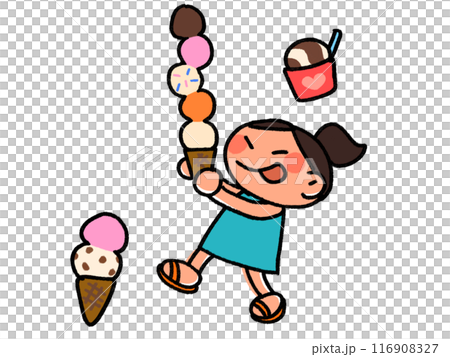 アイスを食べる女の子 116908327