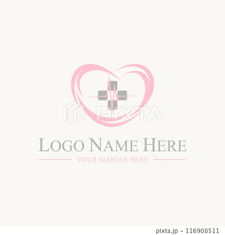 Logo design graphic concept creative abstract premium vector stock unique red art love swoosh scratches trens cross. Related to medical check wellness Logo design graphic concept creative abstract premium vector stock unique red art love swoosh scratches trens cross. Related to medical check wellness 116908511