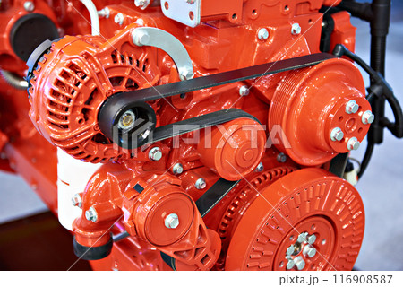 Red diesel engine for truck Red diesel engine for truck 116908587